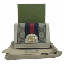 Gucci Tarjetero Ophidia GG Supreme Blanco Marfil