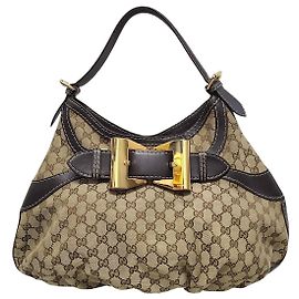 Gucci Borsa Hobo Queen in Jacquard Gold Ribbon