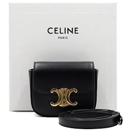 Céline Mini clutch a tracolla in pelle di vitello nera