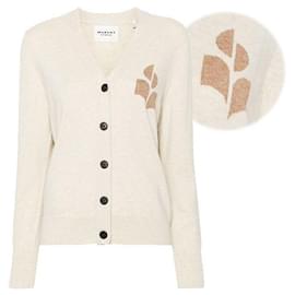 Cardigan mit V-Ausschnitt in hellem Camel - Isabel Marant