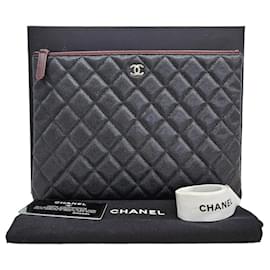 Clutch Caviar New Medium Silver-Tone Series - Chanel