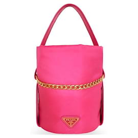 Borsa a secchiello Petite Sac Noir Re-Nylon Nappa non utilizzata - Prada