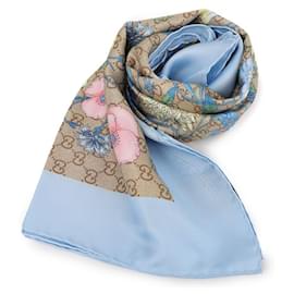 Gucci Quadrato in twill di seta stampato GG