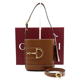 Gucci Mini bucket tote e borsa a tracolla in pelle marrone
