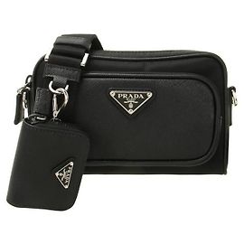 Prada Borsa a tracolla in Re-Nylon e pelle Saffiano OOO