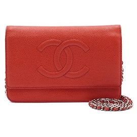 Chanel Borsa a tracolla Timeless CC Caviar WOC