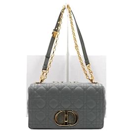 Borsa a Spalla Caro Medium in Stone Grey - Dior