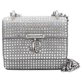 Jimmy Choo Borsa a Spalla e a Tracolla Crystal Decor Silver Chain