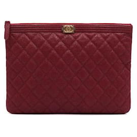 Boy Caviar Clutch Bag in Rot - Chanel