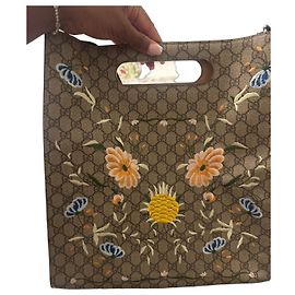 Gucci GG Supreme Tote Bag mit Blumenstickerei