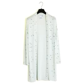 Chanel 1999 Gilet long Veste FR40 Precious Green Blue Long Cardigan UK12 US8