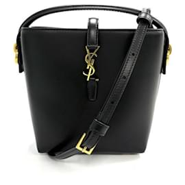 Mini borsa a secchiello LE 37 in agnello nero Saint Laurent