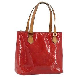 LOUIS VUITTON Borsa Monogram Vernis Houston Rouge M91092 LV Auth 194707