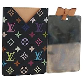 LOUIS VUITTON Monogram Multicolor Etui Hand Mirror Black M92651 LV Auth 194718V