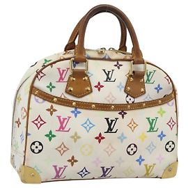 LOUIS VUITTON Borsa Monogram Multicolor Trouville Bianca M92663 LV Auth 195291