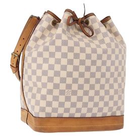 LOUIS VUITTON Damier Azur Noe Shoulder Bag N42222 LV Auth 193897A