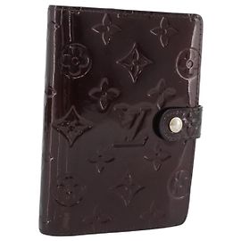 LOUIS VUITTON Monogram Vernis Agenda PM Cover Amarante R21026 LV Auth BA14617