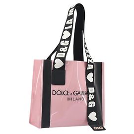 Dolce & Gabbana DOLCE&GABBANA Tote Bag Rubber Pink Black Auth BA14603M
