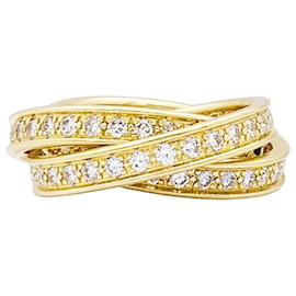 Cartier Ring, "Trinity", Gelbgold, Diamanten.