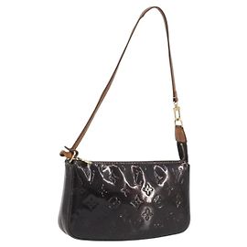 LOUIS VUITTON Monogram Vernis Pochette Pouch Amarante M91576 LV Auth 191524