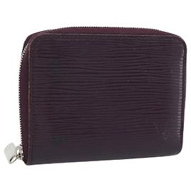 LOUIS VUITTON Epi Zippy Coin Purse Cassis M6015K LV Auth 195152