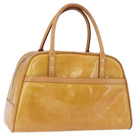 LOUIS VUITTON Borsa Monogram Vernis Tompkins Square Beige M91149 Auth gh2233