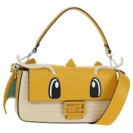 FENDI x FRGMT x POKEMON Dragonite Mamma Baguette Gialla 8BR600 Auth 167467SM