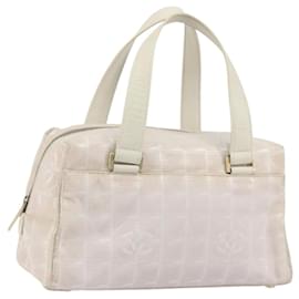CHANEL Nuova Borsa a Mano Travel Line in Tela Rosa Oro CC Autentica BA14582A