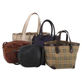 Set di 5 borse Salvatore Ferragamo Chanel Fendi Burberry Novacheck Autentiche 191440