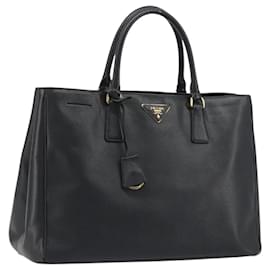 Borsa PRADA Galleria in pelle Saffiano Nero Oro Auth 194656V