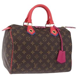 LOUIS VUITTON Monogram Totem Speedy 30 Hand Bag M41665 LV Auth 192431SV
