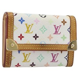 LOUIS VUITTON Portemonnaie Porte Monnaie Pla Multicolor M92657 LV Auth 191959