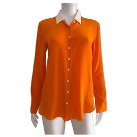 Christian Dior Camisa de Seda Colorblock