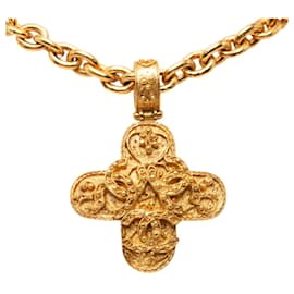 Collana lunga con pendente a catena vintage Chanel Coco Mark 94A