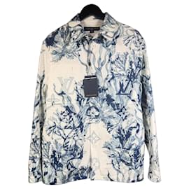 Louis Vuitton Camicia Overshirt Monogram Floral Blanc Bleu FW23