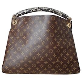 Louis Vuitton Artsy MM Monogram Python Leder Handtasche