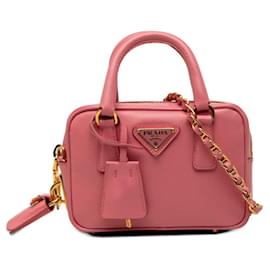 Mini borsa a mano con placca logo Triangle Prada