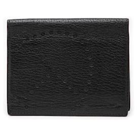 Hermès Tarjetero de piel de cabra negro Hermes Evelyne
