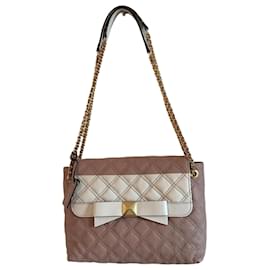 Borsa Marc Jacobs in pelle trapuntata rosa e ecru