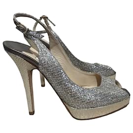 Escarpines Jimmy Choo argents T.35,5