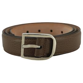 Brauner Ledergürtel Größe Silver Metal Buckle 95/38 - Gucci