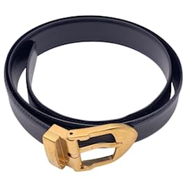 Cintura in pelle nera Epi con fibbia dorata Taglia 110/44 - Louis Vuitton