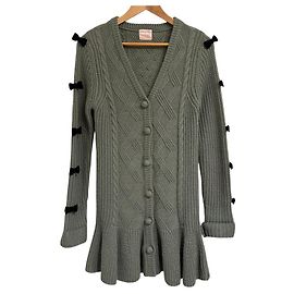 Autre Marque Strickjacke mit Zopfmuster und Schleifenband PINK HOUSE CHELSEA