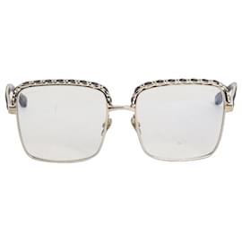 Gafas de montura cuadrada dorada - Chanel