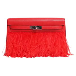 Hermès Borsa Kelly Elan Folie Chamkila in struzzo rosso 2025