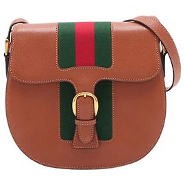 Gucci Borsa a tracolla line Brown Sherry