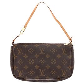 Louis Vuitton Pochette con monogramma marrone
