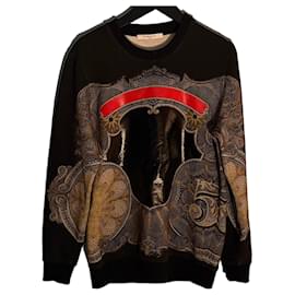 Givenchy Sweatshirt aus schwarzer Baumwolle mit Barock-Print