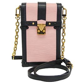 Borsa a tracolla verticale Louis Vuitton Epi Trunk
