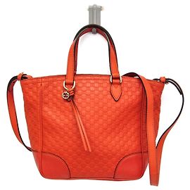 Borsa a mano/Borsa a tracolla in pelle MicroGuccissima arancione Gucci